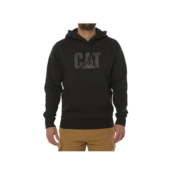 Men's Caterpillar Foundation Hooded Sweatshirt Hoodies Black Ireland BJZR53718